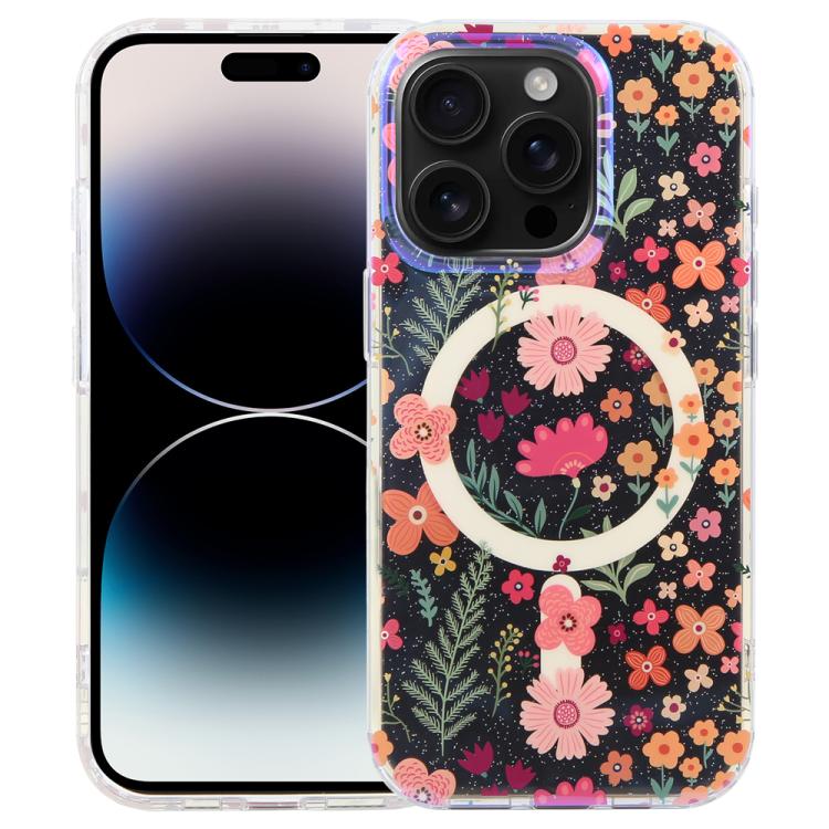 Capa magnética da série Jungle com luz azul IMD, para iPhone 16, para iPhone 15 Pro Max, para iPhone 15 Pro, para iPhone 15 Plus / 14 Plus, para iPhone 15, para iPhone 14 / 13, para iPhone 14 Pro, para iPhone 14 Pro Max