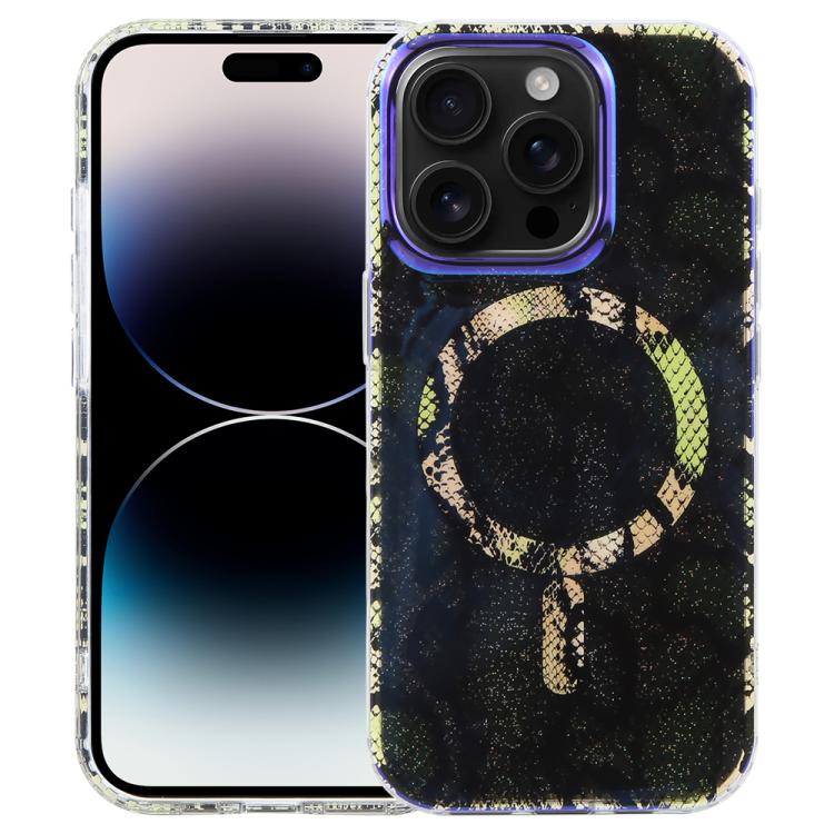 Capa magnética da série Jungle com luz azul IMD, para iPhone 16, para iPhone 15 Pro Max, para iPhone 15 Pro, para iPhone 15 Plus / 14 Plus, para iPhone 15, para iPhone 14 / 13, para iPhone 14 Pro, para iPhone 14 Pro Max