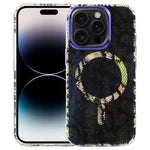 Capa magnética da série Jungle com luz azul IMD, para iPhone 16, para iPhone 15 Pro Max, para iPhone 15 Pro, para iPhone 15 Plus / 14 Plus, para iPhone 15, para iPhone 14 / 13, para iPhone 14 Pro, para iPhone 14 Pro Max