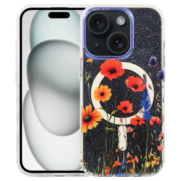 Capa magnética da série Jungle com luz azul IMD, para iPhone 16, para iPhone 15 Pro Max, para iPhone 15 Pro, para iPhone 15 Plus / 14 Plus, para iPhone 15, para iPhone 14 / 13, para iPhone 14 Pro, para iPhone 14 Pro Max