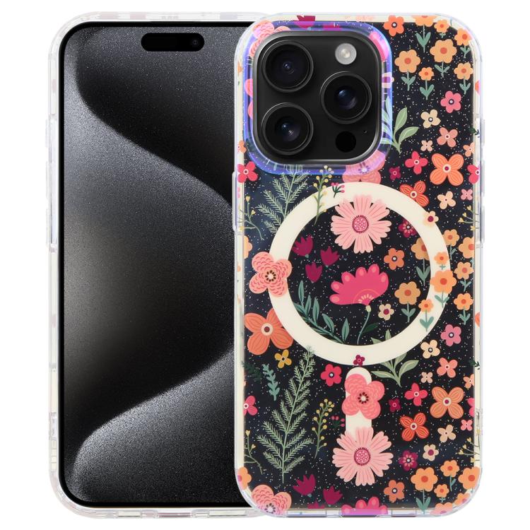 Capa magnética da série Jungle com luz azul IMD, para iPhone 16, para iPhone 15 Pro Max, para iPhone 15 Pro, para iPhone 15 Plus / 14 Plus, para iPhone 15, para iPhone 14 / 13, para iPhone 14 Pro, para iPhone 14 Pro Max