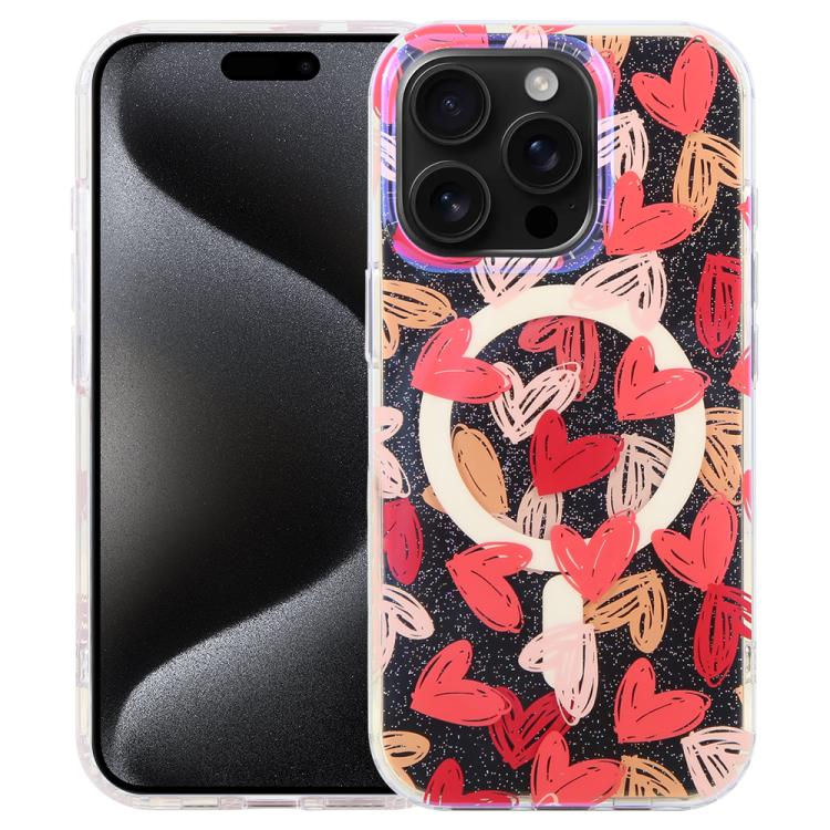 Capa magnética da série Jungle com luz azul IMD, para iPhone 16, para iPhone 15 Pro Max, para iPhone 15 Pro, para iPhone 15 Plus / 14 Plus, para iPhone 15, para iPhone 14 / 13, para iPhone 14 Pro, para iPhone 14 Pro Max