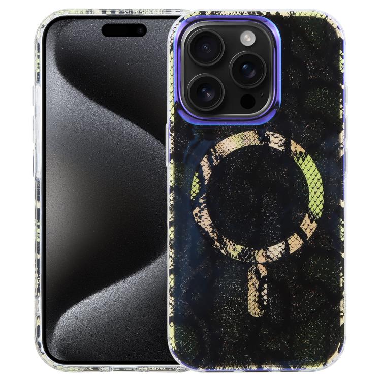 Capa magnética da série Jungle com luz azul IMD, para iPhone 16, para iPhone 15 Pro Max, para iPhone 15 Pro, para iPhone 15 Plus / 14 Plus, para iPhone 15, para iPhone 14 / 13, para iPhone 14 Pro, para iPhone 14 Pro Max