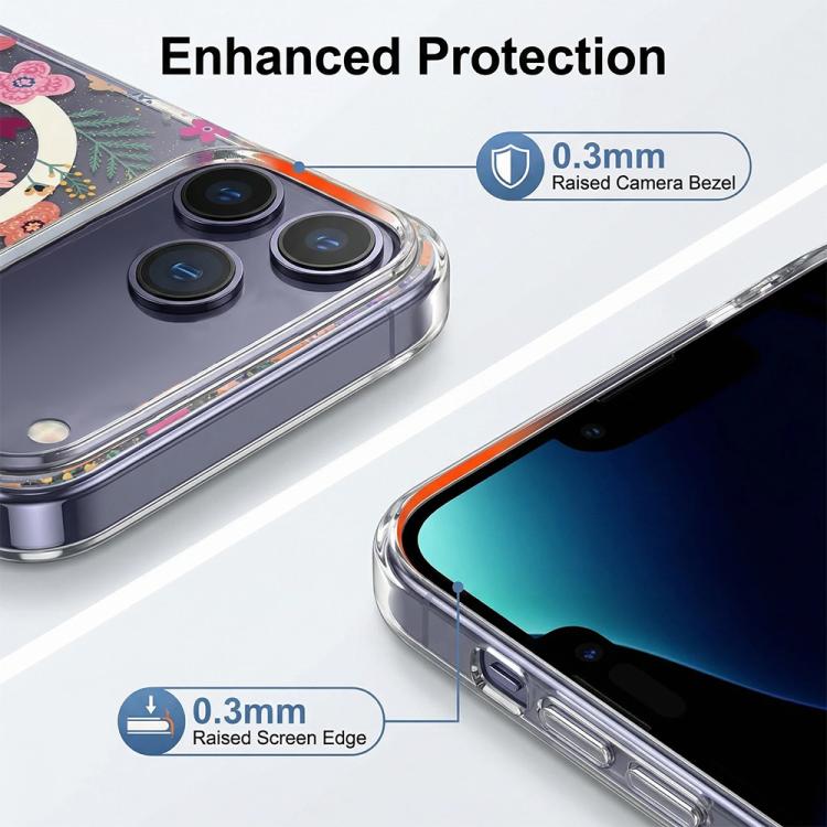 Capa magnética da série Jungle com luz azul IMD, para iPhone 16, para iPhone 15 Pro Max, para iPhone 15 Pro, para iPhone 15 Plus / 14 Plus, para iPhone 15, para iPhone 14 / 13, para iPhone 14 Pro, para iPhone 14 Pro Max