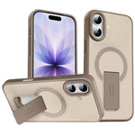 Capa MagSafe invisível com suporte e sensação de pele, para iPhone 16e / 17e, para iPhone 17 Pro Max, para iPhone 17 Pro, para iPhone 17, para iPhone Air
