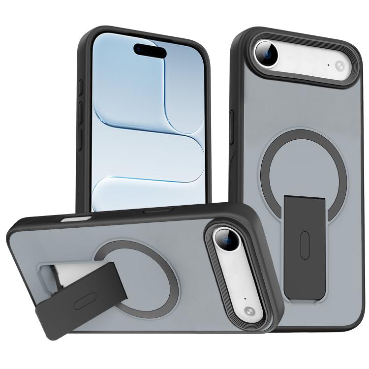 Capa MagSafe invisível com suporte e sensação de pele, para iPhone 16e / 17e, para iPhone 17 Pro Max, para iPhone 17 Pro, para iPhone 17, para iPhone Air