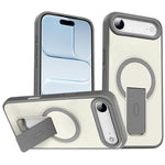 Capa MagSafe invisível com suporte e sensação de pele, para iPhone 16e / 17e, para iPhone 17 Pro Max, para iPhone 17 Pro, para iPhone 17, para iPhone Air