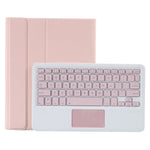 T098B-A Capa protetora destacável TPU com textura de pele prensada Candy Colors com teclado Bluetooth para iPad Air 11 2024 / 2025 / Air 4 10.9 polegadas 2020, com suporte, slot para caneta e toque, T098B-A
