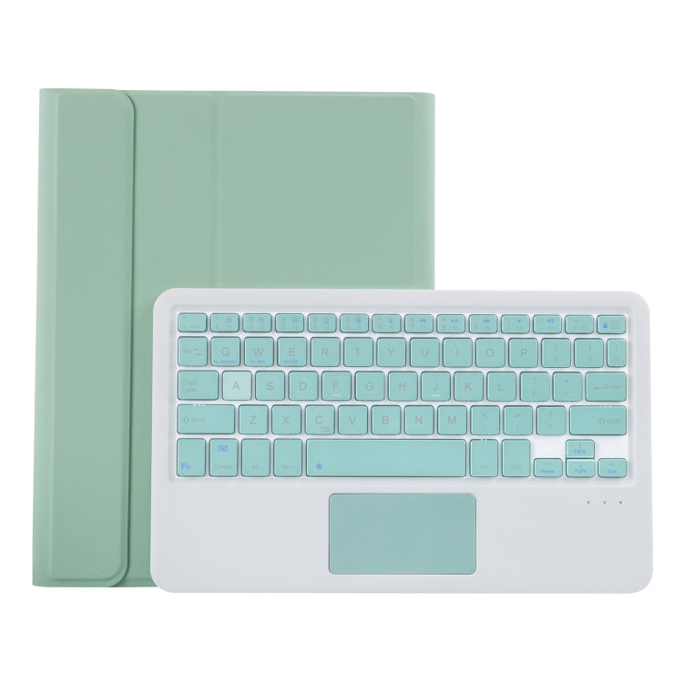 T098B-A Capa protetora destacável TPU com textura de pele prensada Candy Colors com teclado Bluetooth para iPad Air 11 2024 / 2025 / Air 4 10.9 polegadas 2020, com suporte, slot para caneta e toque, T098B-A