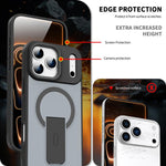Capa MagSafe invisível com suporte e sensação de pele, para iPhone 16e / 17e, para iPhone 17 Pro Max, para iPhone 17 Pro, para iPhone 17, para iPhone Air