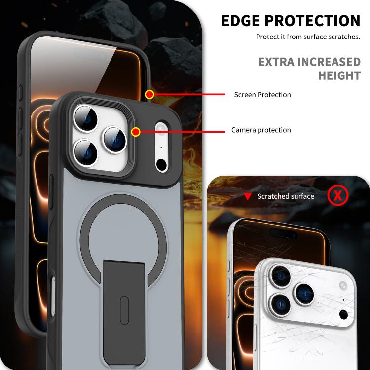Capa MagSafe invisível com suporte e sensação de pele, para iPhone 16e / 17e, para iPhone 17 Pro Max, para iPhone 17 Pro, para iPhone 17, para iPhone Air