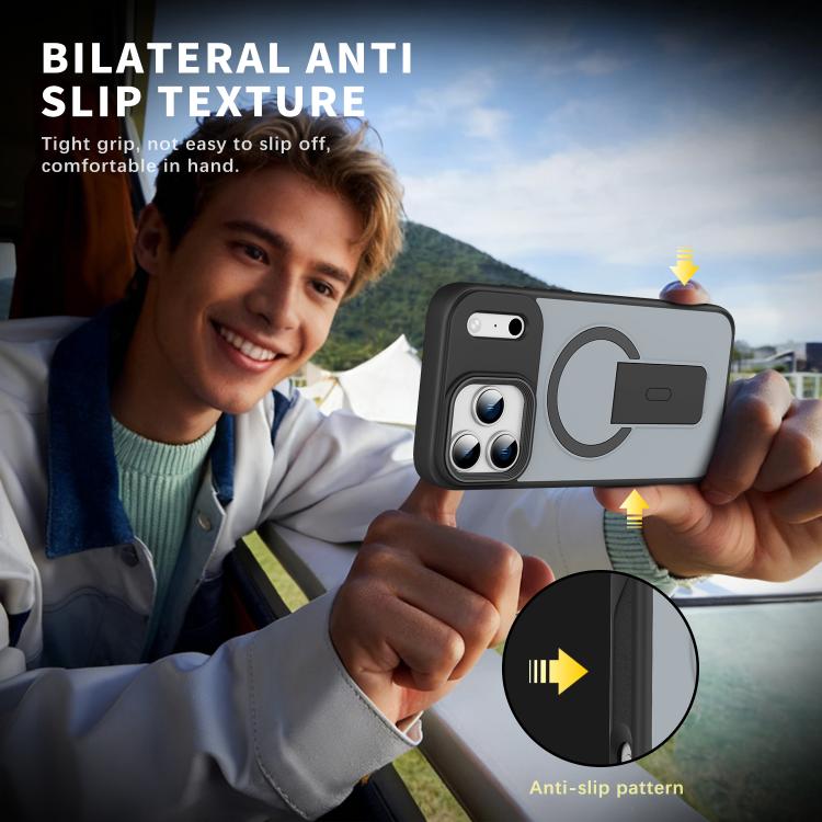 Capa MagSafe invisível com suporte e sensação de pele, para iPhone 16e / 17e, para iPhone 17 Pro Max, para iPhone 17 Pro, para iPhone 17, para iPhone Air