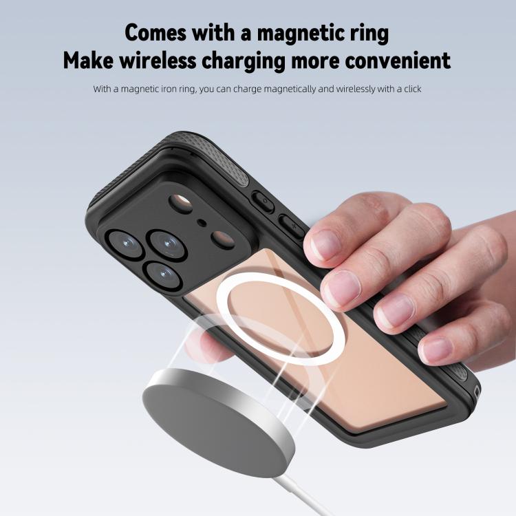 Capa de telemóvel magnética RedPepper V Series IP68 à prova de água, para iPhone 17 Pro, para iPhone 17