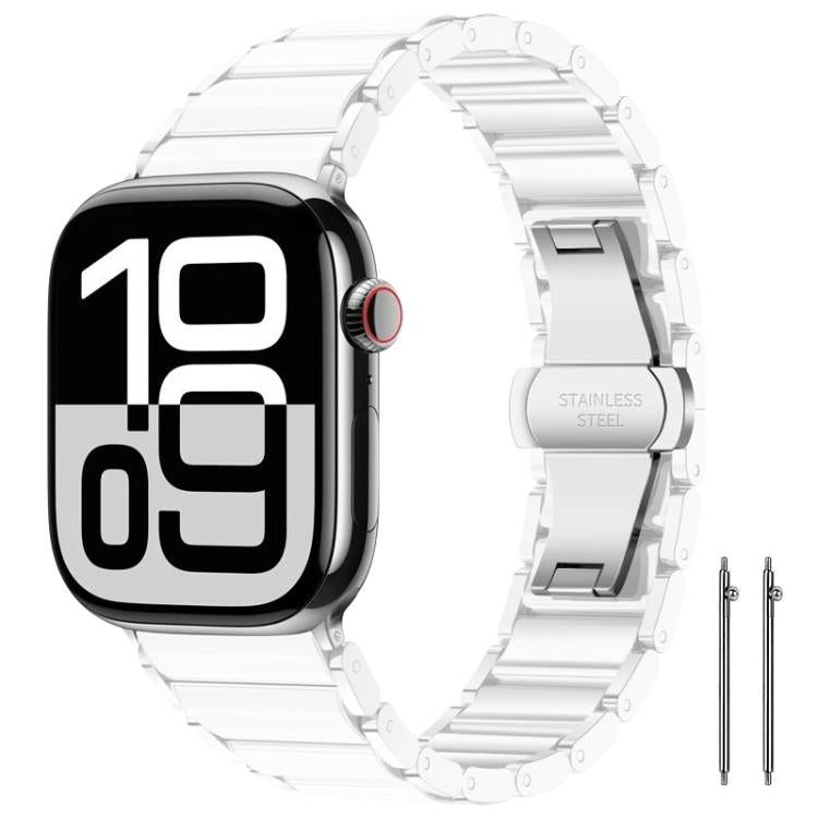 Correia de relógio em cerâmica e aço inoxidável xDfind, para Apple Watch 42 / 44 / 45 / 46 / 49mm, para Apple Watch 38 / 40 / 41 / S11 42mm