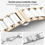 Correia de relógio em cerâmica e aço inoxidável xDfind, para Apple Watch 42 / 44 / 45 / 46 / 49mm, para Apple Watch 38 / 40 / 41 / S11 42mm