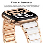 Correia de relógio em cerâmica e aço inoxidável xDfind, para Apple Watch 42 / 44 / 45 / 46 / 49mm, para Apple Watch 38 / 40 / 41 / S11 42mm
