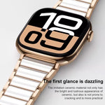 Correia de relógio em cerâmica e aço inoxidável xDfind, para Apple Watch 42 / 44 / 45 / 46 / 49mm, para Apple Watch 38 / 40 / 41 / S11 42mm