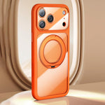 Capa de telemóvel com suporte magnético de sensação de pele e orifício de precisão, com botão de obturador AI, para iPhone 17 Pro Max, para iPhone 17 Pro