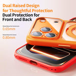 Capa de telemóvel com suporte magnético de sensação de pele e orifício de precisão, com botão de obturador AI, para iPhone 17 Pro Max, para iPhone 17 Pro