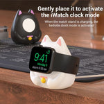 XDcase Suporte de carregamento para Apple Watch com design de Gato da Sorte