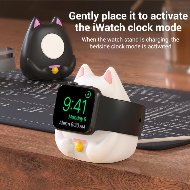 XDcase Suporte de carregamento para Apple Watch com design de Gato da Sorte