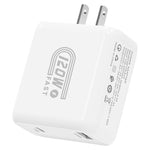 HX119 Carregador Rápido USB e Type-C com Dupla Interface de 120W, Ficha EU, Ficha UK, Ficha US