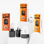 HX119 Carregador Rápido USB e Type-C com Dupla Interface de 120W, Ficha EU, Ficha UK, Ficha US