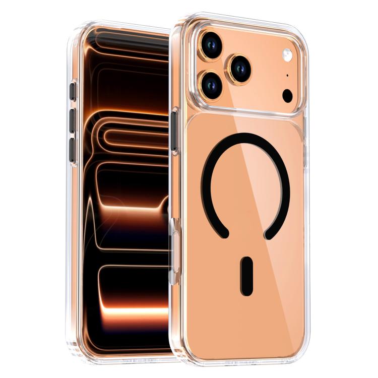 Crystal Transparent Magnetic Phone Case, For iPhone 18 Pro / 17 Pro, For iPhone 18 Pro Max / 17 Pro Max