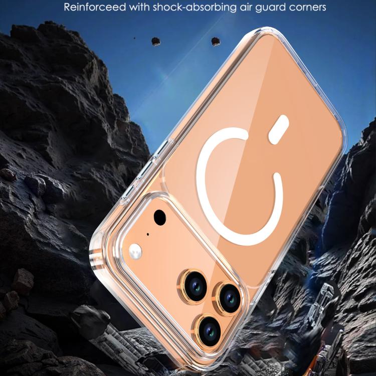 Crystal Transparent Magnetic Phone Case, For iPhone 18 Pro / 17 Pro, For iPhone 18 Pro Max / 17 Pro Max