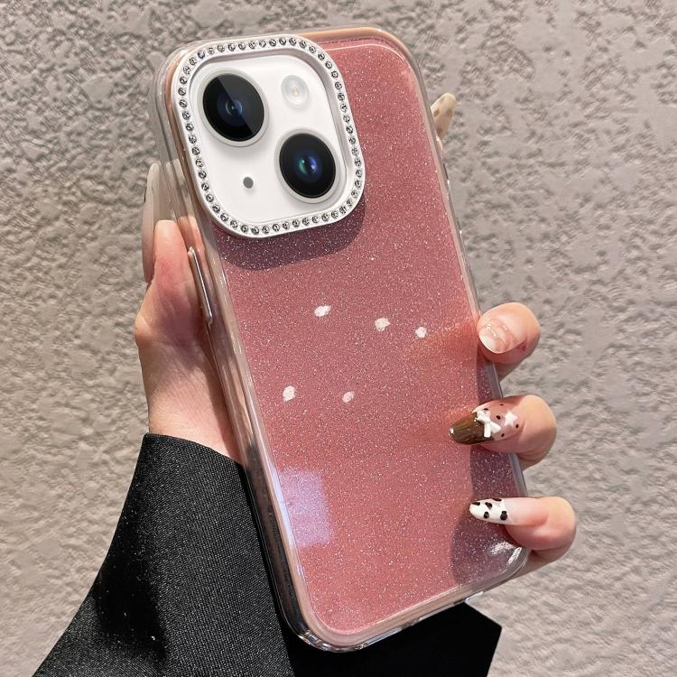 Capa para Telemóvel com Cor Sólida, Brilho e Design com Strass, Para iPhone 14 Plus, Para iPhone 14, Para iPhone 14 Pro, Para iPhone 14 Pro Max
