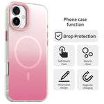 Capa de telemóvel híbrida magnética 3 em 1 série Candy Gradient, para iPhone 17 Pro Max, para iPhone 17 Pro, para iPhone 17, para iPhone Air, para iPhone 16 Pro Max, para iPhone 16 Pro, para iPhone 16 Plus, para iPhone 16