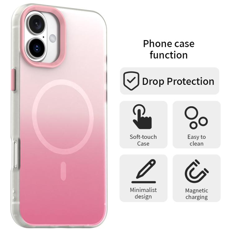 Capa de telemóvel híbrida magnética 3 em 1 série Candy Gradient, para iPhone 17 Pro Max, para iPhone 17 Pro, para iPhone 17, para iPhone Air, para iPhone 16 Pro Max, para iPhone 16 Pro, para iPhone 16 Plus, para iPhone 16