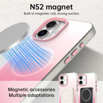 Capa de telemóvel híbrida magnética 3 em 1 série Candy Gradient, para iPhone 17 Pro Max, para iPhone 17 Pro, para iPhone 17, para iPhone Air, para iPhone 16 Pro Max, para iPhone 16 Pro, para iPhone 16 Plus, para iPhone 16