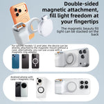 Suporte magnético para smartphone para fotografia, pega de mão, suporte para telemóvel com luz de preenchimento, pega única