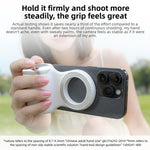 Suporte magnético para smartphone para fotografia, pega de mão, suporte para telemóvel com luz de preenchimento, pega única