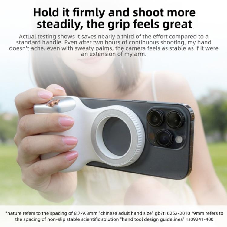 Suporte magnético para smartphone para fotografia, pega de mão, suporte para telemóvel com luz de preenchimento, pega única