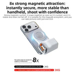 Suporte magnético para smartphone para fotografia, pega de mão, suporte para telemóvel com luz de preenchimento, pega única