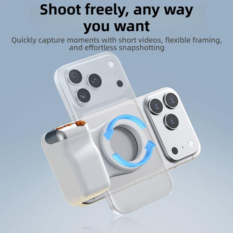 Suporte magnético para smartphone para fotografia, pega de mão, suporte para telemóvel com luz de preenchimento, pega única