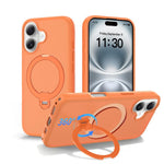 Capa de telemóvel magnética com suporte giratório 360 e airbag anti-impactos, para iPhone 16e / 17e, para iPhone 17 Pro Max, para iPhone 17 Pro, para iPhone 17, para iPhone Air, para iPhone 16 Pro Max, para iPhone 16