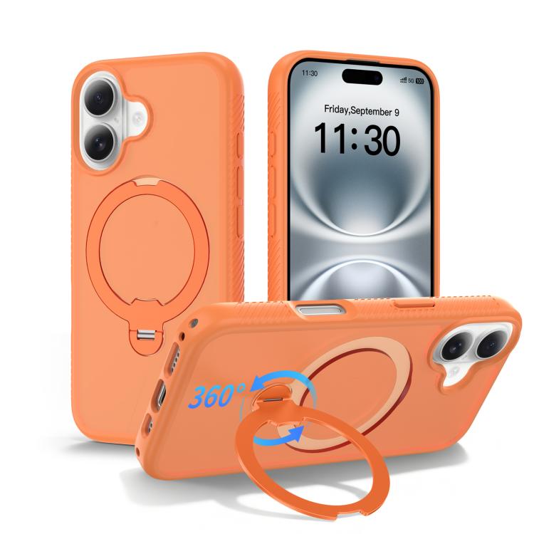Capa de telemóvel magnética com suporte giratório 360 e airbag anti-impactos, para iPhone 16e / 17e, para iPhone 17 Pro Max, para iPhone 17 Pro, para iPhone 17, para iPhone Air, para iPhone 16 Pro Max, para iPhone 16