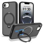 Capa de telemóvel magnética com suporte giratório 360 e airbag anti-impactos, para iPhone 16e / 17e, para iPhone 17 Pro Max, para iPhone 17 Pro, para iPhone 17, para iPhone Air, para iPhone 16 Pro Max, para iPhone 16