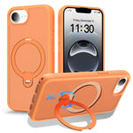 Capa de telemóvel magnética com suporte giratório 360 e airbag anti-impactos, para iPhone 16e / 17e, para iPhone 17 Pro Max, para iPhone 17 Pro, para iPhone 17, para iPhone Air, para iPhone 16 Pro Max, para iPhone 16