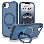 Capa de telemóvel magnética com suporte giratório 360 e airbag anti-impactos, para iPhone 16e / 17e, para iPhone 17 Pro Max, para iPhone 17 Pro, para iPhone 17, para iPhone Air, para iPhone 16 Pro Max, para iPhone 16