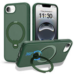 Capa de telemóvel magnética com suporte giratório 360 e airbag anti-impactos, para iPhone 16e / 17e, para iPhone 17 Pro Max, para iPhone 17 Pro, para iPhone 17, para iPhone Air, para iPhone 16 Pro Max, para iPhone 16