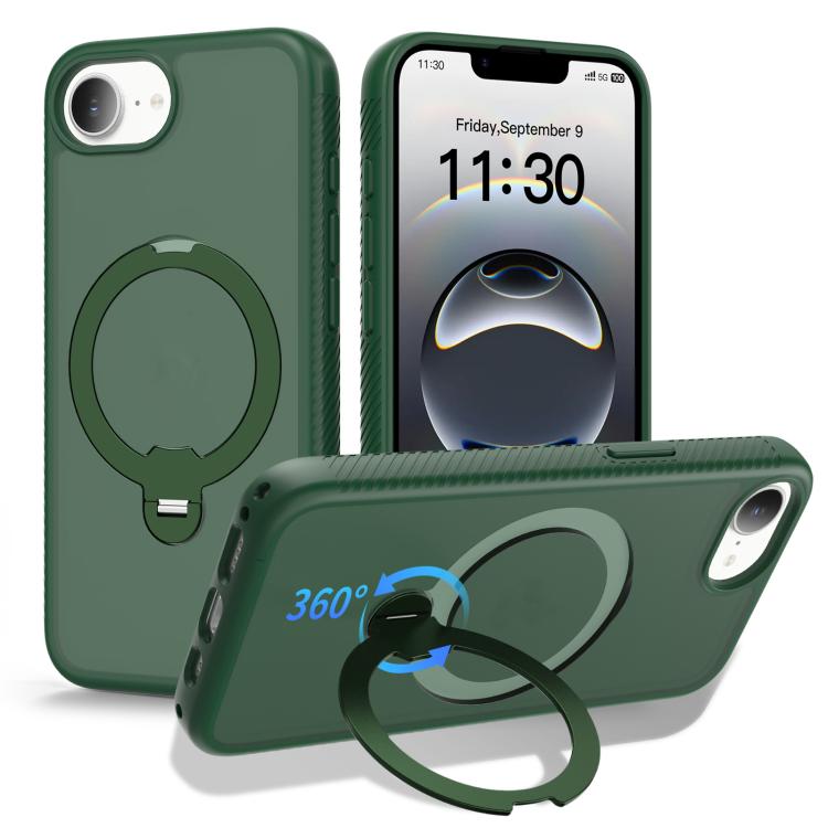 Capa de telemóvel magnética com suporte giratório 360 e airbag anti-impactos, para iPhone 16e / 17e, para iPhone 17 Pro Max, para iPhone 17 Pro, para iPhone 17, para iPhone Air, para iPhone 16 Pro Max, para iPhone 16