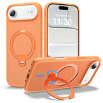 Capa de telemóvel magnética com suporte giratório 360 e airbag anti-impactos, para iPhone 16e / 17e, para iPhone 17 Pro Max, para iPhone 17 Pro, para iPhone 17, para iPhone Air, para iPhone 16 Pro Max, para iPhone 16