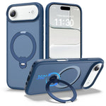 Capa de telemóvel magnética com suporte giratório 360 e airbag anti-impactos, para iPhone 16e / 17e, para iPhone 17 Pro Max, para iPhone 17 Pro, para iPhone 17, para iPhone Air, para iPhone 16 Pro Max, para iPhone 16