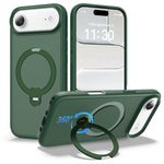 Capa de telemóvel magnética com suporte giratório 360 e airbag anti-impactos, para iPhone 16e / 17e, para iPhone 17 Pro Max, para iPhone 17 Pro, para iPhone 17, para iPhone Air, para iPhone 16 Pro Max, para iPhone 16