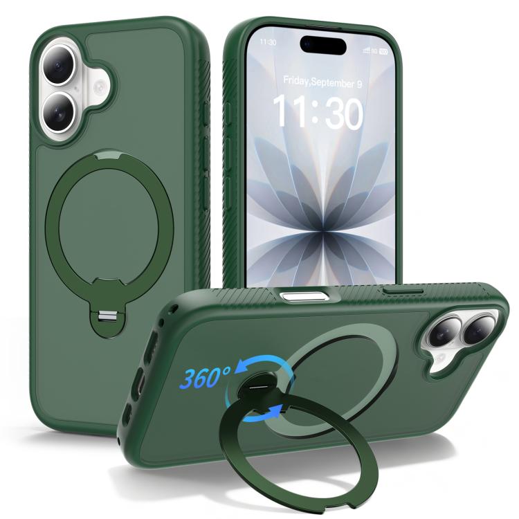 Capa de telemóvel magnética com suporte giratório 360 e airbag anti-impactos, para iPhone 16e / 17e, para iPhone 17 Pro Max, para iPhone 17 Pro, para iPhone 17, para iPhone Air, para iPhone 16 Pro Max, para iPhone 16