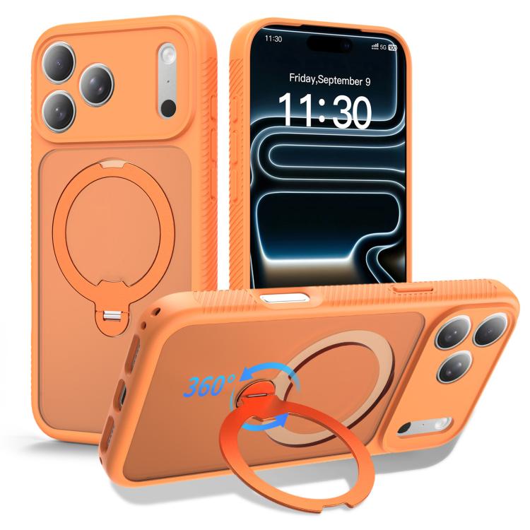 Capa de telemóvel magnética com suporte giratório 360 e airbag anti-impactos, para iPhone 16e / 17e, para iPhone 17 Pro Max, para iPhone 17 Pro, para iPhone 17, para iPhone Air, para iPhone 16 Pro Max, para iPhone 16
